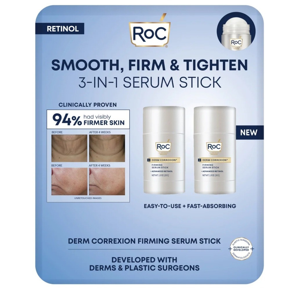 RoC Derm Correxion Serum Stick 1oz 2 Pack Retinol Firming Anti Aging